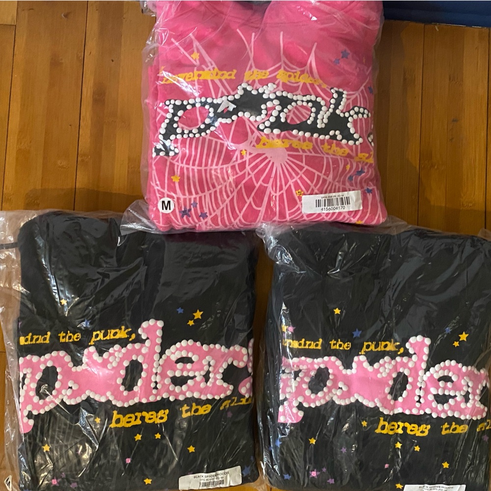 Betsey Johnson Graphic Hoodies - Black and Pink
